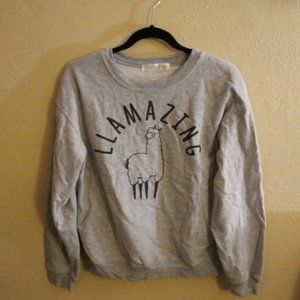 Llamazing Sweatshirt Size Medium (7-9)